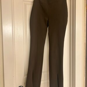 Brown Women's split front hem leggings